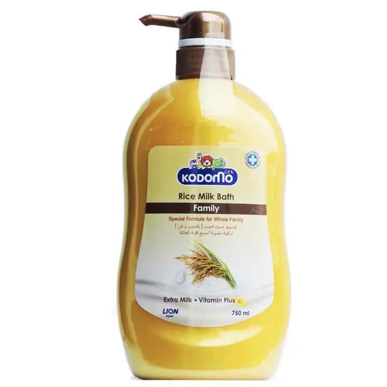 شامپو سر و بدن کودک کودومو Kodomo حاوی عصاره شیر و برنج حجم 750 میل
