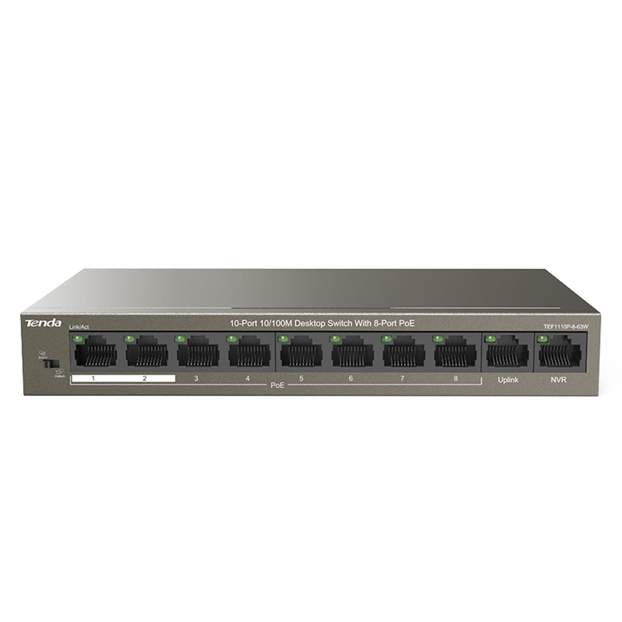 سوئیچ شبکه 10 پورت تندا Tenda Switch TEF1110P-8-63W