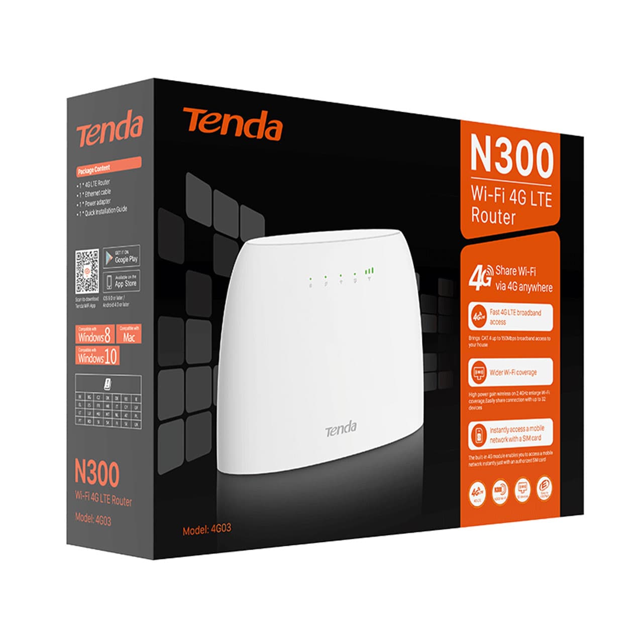 مودم بی سیم تندا Tenda 4G LTE Router 4G03 — تصویر ۵