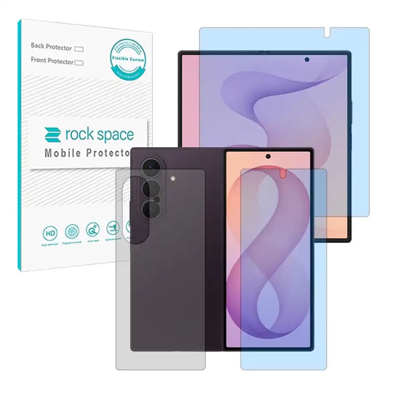گلس محافظ چشم سامسونگ Galaxy Z Fold8 Ultra مدل نانو هیدروژل آنتی بلو برند راک اسپیس — تصویر ۵