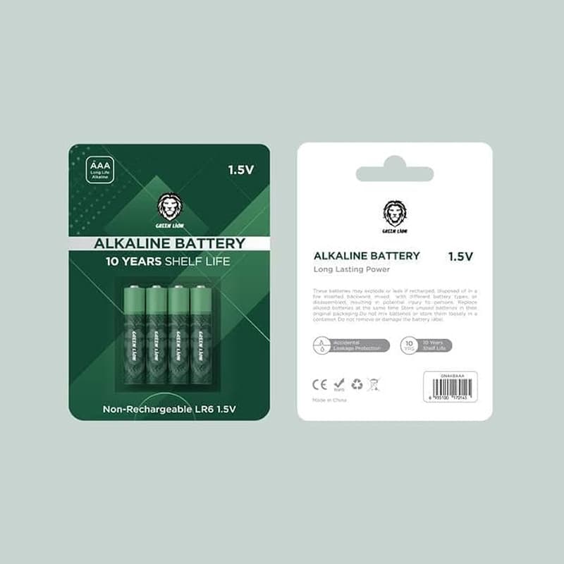 پک ۴ عددی باتری قلمی گرین لاین Green Lion Alkaline AA Battrey 2700mAh — تصویر ۳