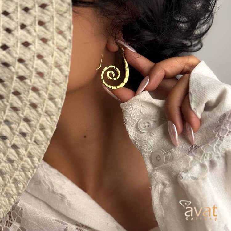 گوشواره برنجی دست ساز