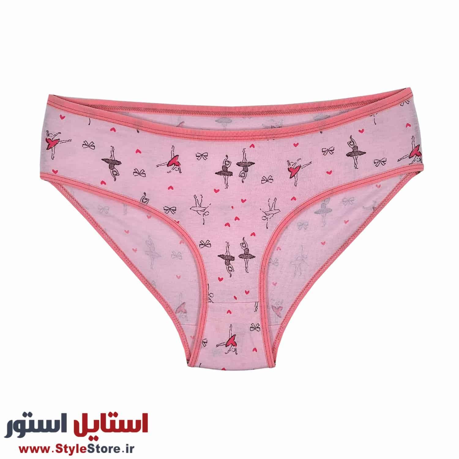 شورت زنانه طرح رقص باله کد 1363 رنگ صورتی