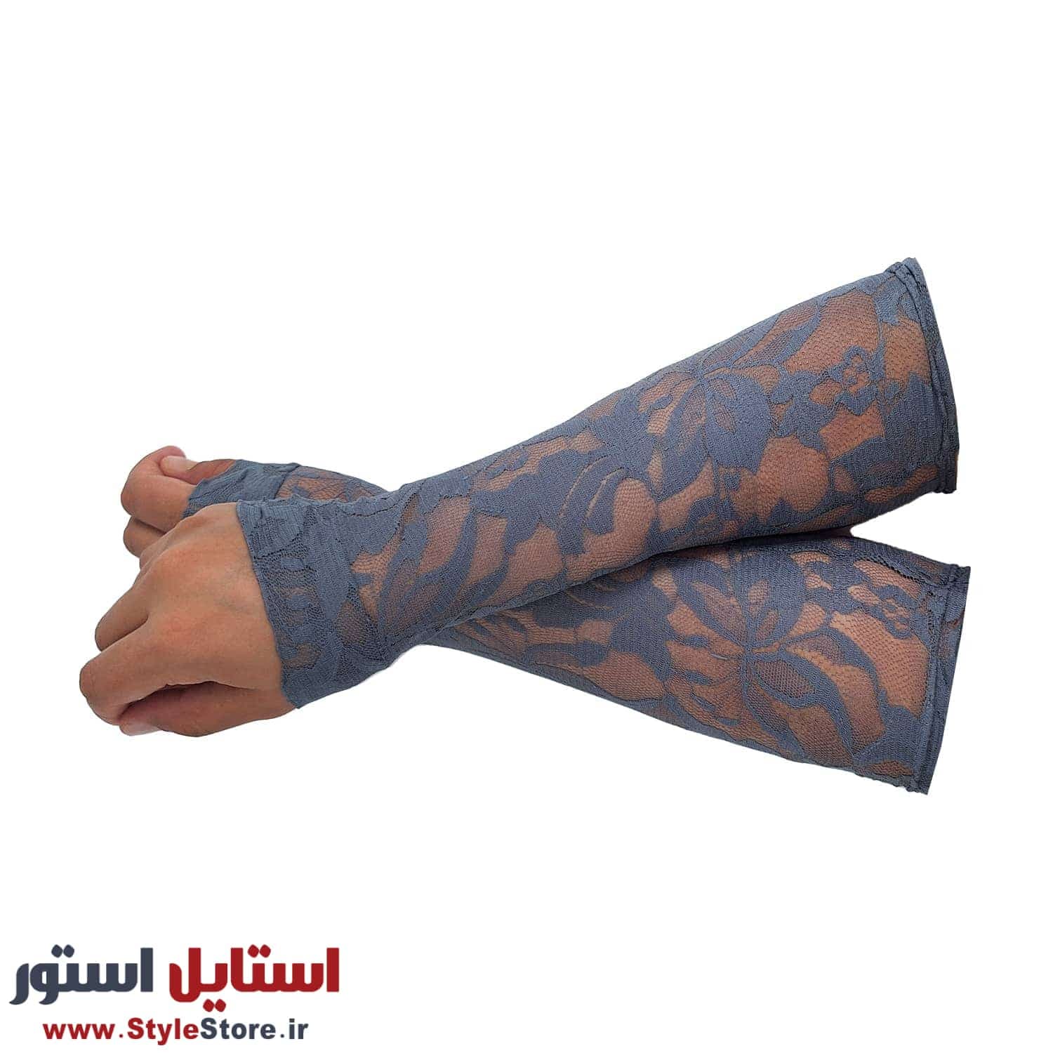 ساق دست زنانه سیلکا مدل گیپور رنگ طوسی