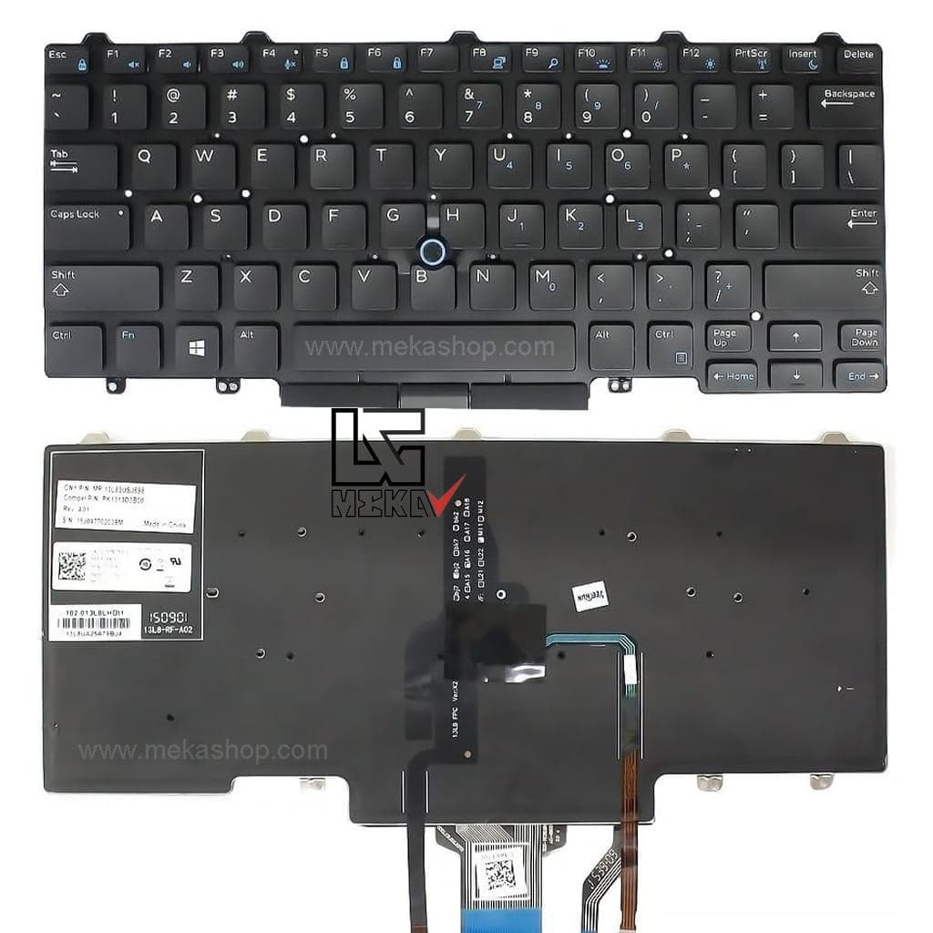 کیبورد لپ تاپ دل Dell Latitude E5470 اینتر کوچک بدون فریم با موس