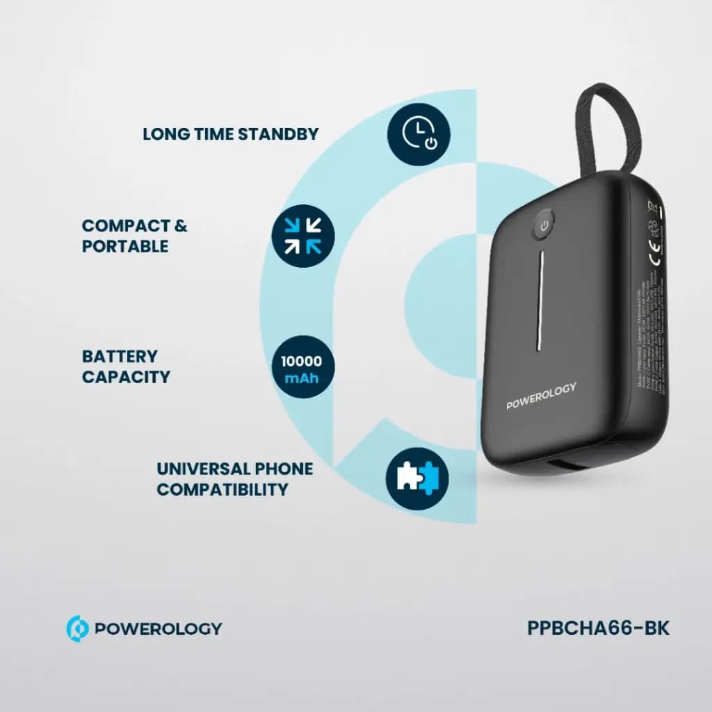 پاوربانک 10000 میلی آمپری پاورولوژی Powerology 10000mAh Power Bank — تصویر ۸