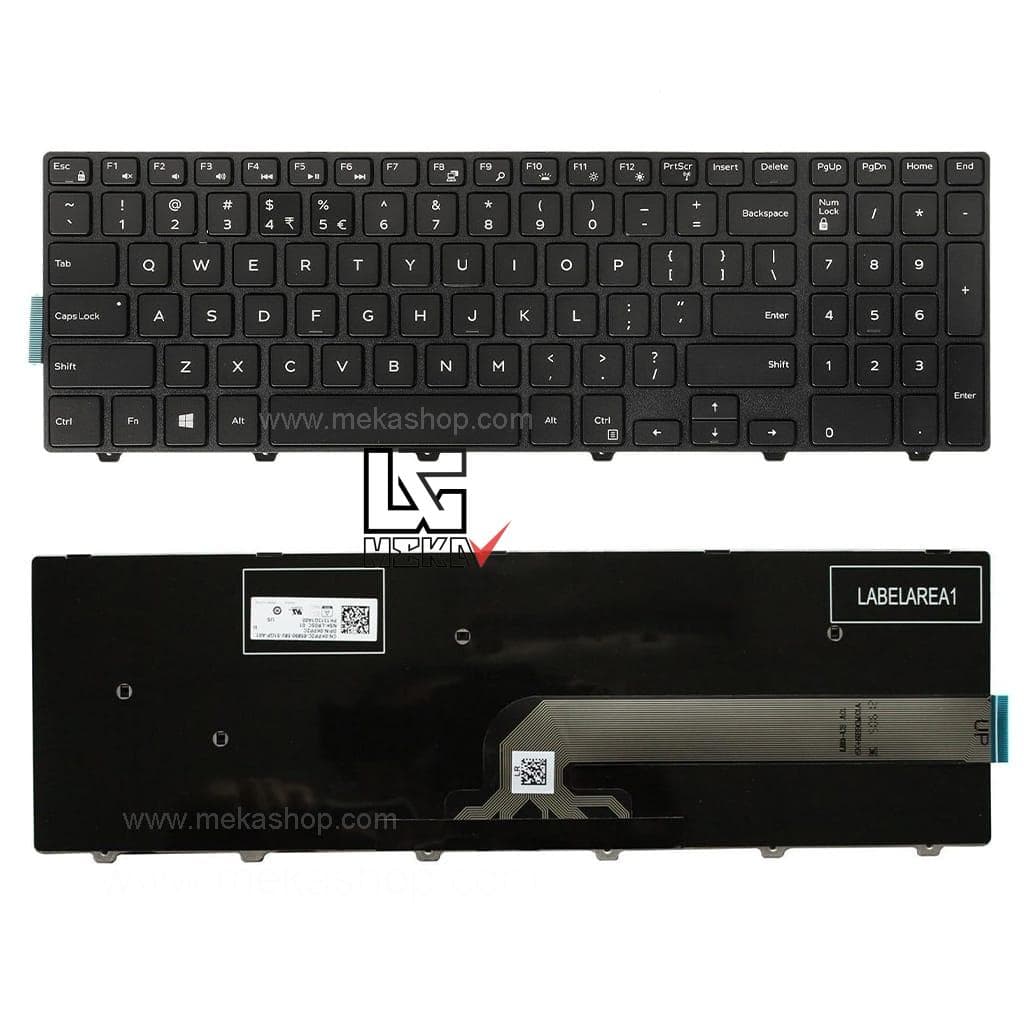 کیبورد لپ تاپ دل Dell Inspiron 15-5000 اینترکوچک با فریم — تصویر ۲