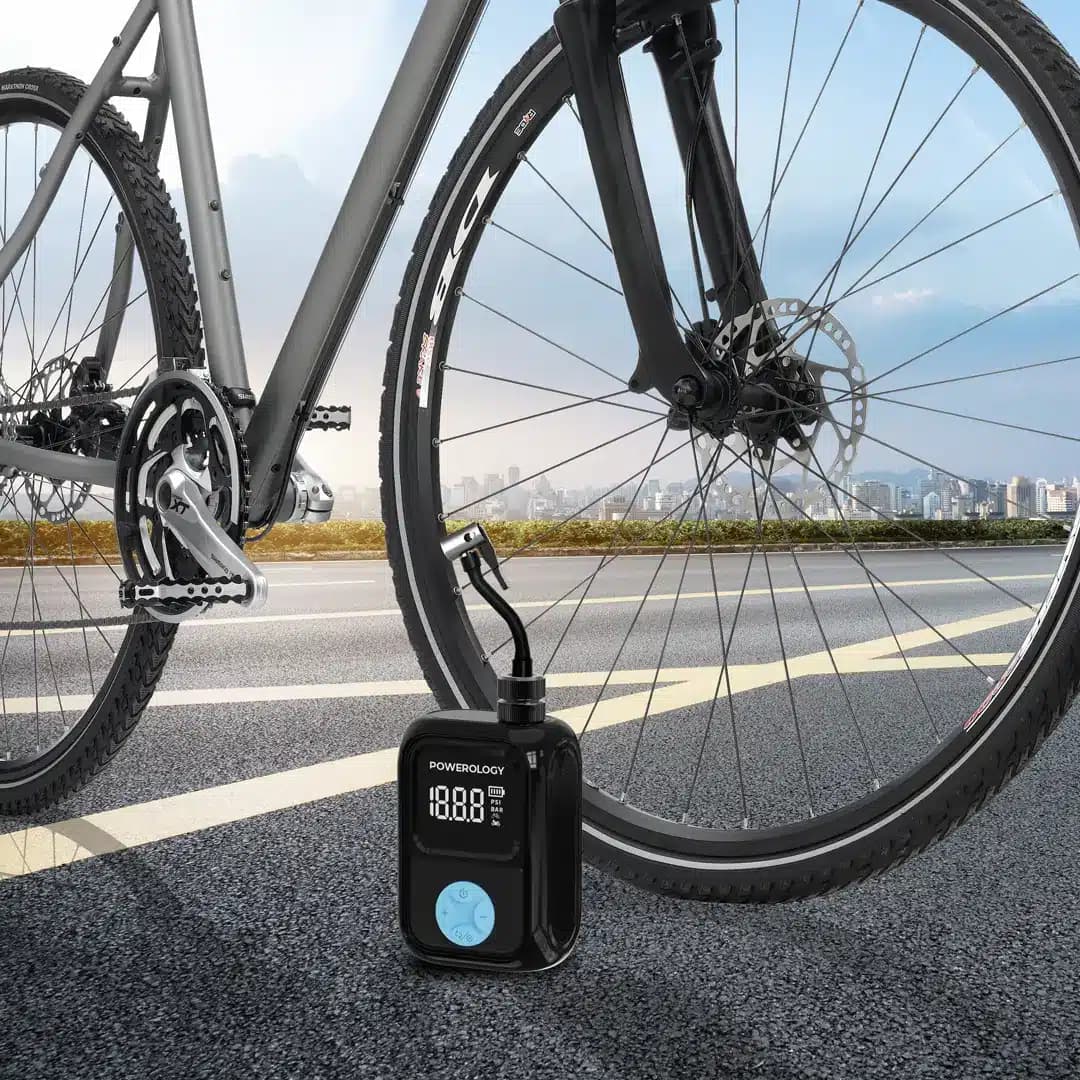 پمپ باد قابل حمل مدل PSM018 پاورولوژی Powerology Portable Electric Tire Inflator — تصویر ۴