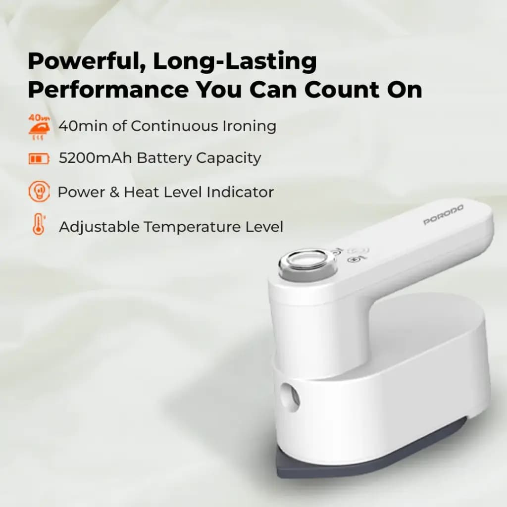 اتو بخار پرودو Porodo Lifestyle Heatpulse Portable Steam Iron — تصویر ۳