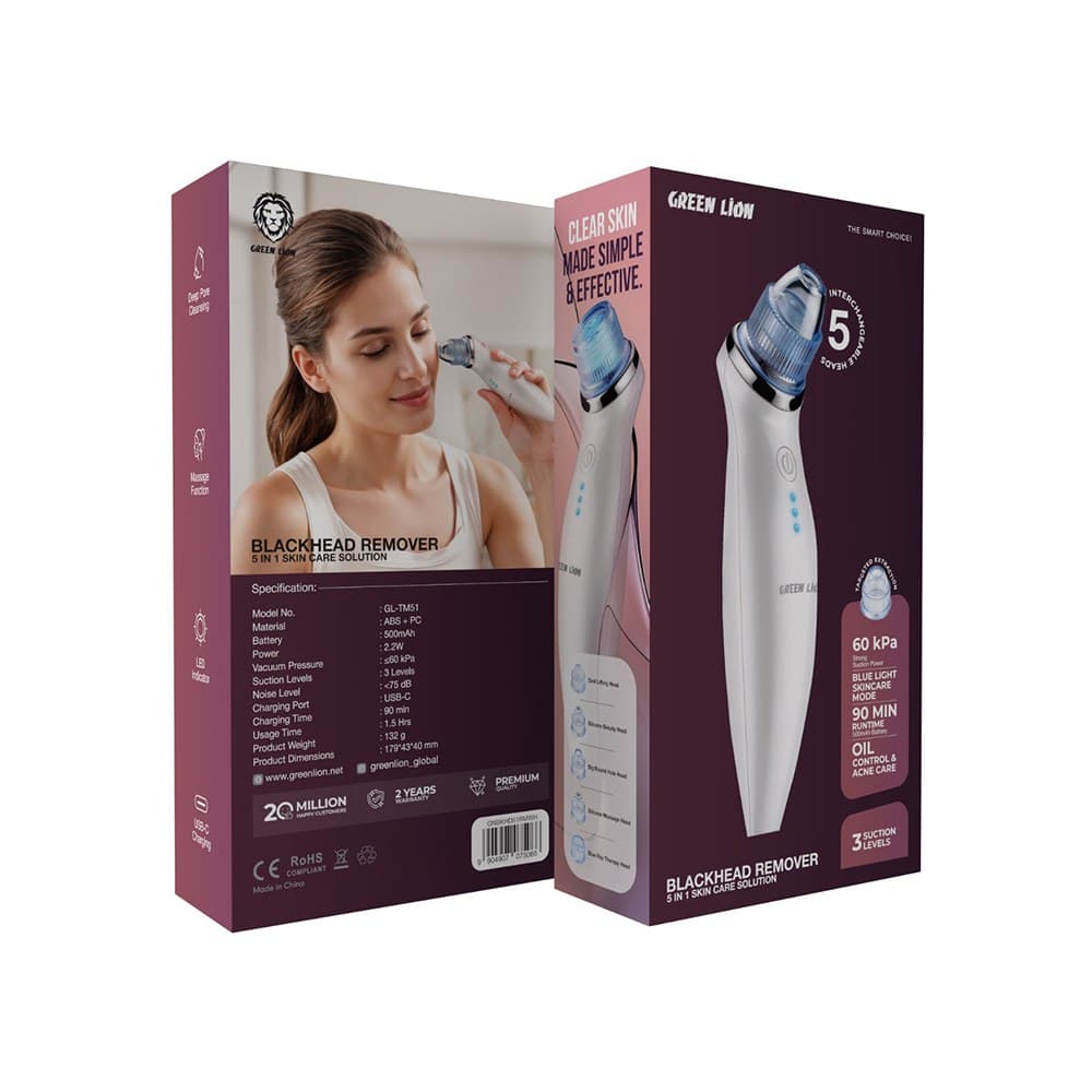 دستگاه ميكرودرم صورت گرین لاین Green Lion Blackhead Remover 5 in 1 Skin Care Solution — تصویر ۵