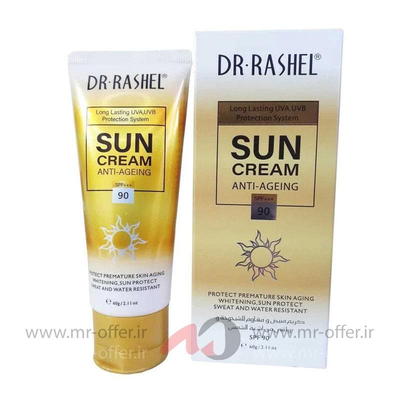 کرم ضد آفتاب spf+++90 دکتر راشل اورجینال ضدپیری ۶۰ گرم Dr.Rashel SunCream Anti-Ageing Spf+++90 — تصویر ۸