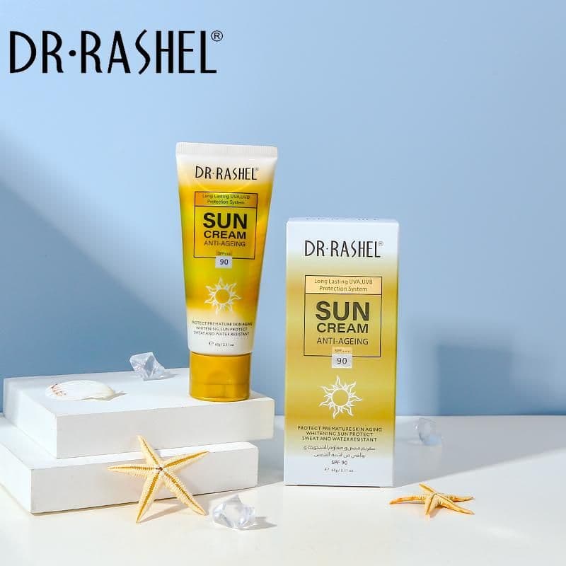 کرم ضد آفتاب spf+++90 دکتر راشل اورجینال ضدپیری ۶۰ گرم Dr.Rashel SunCream Anti-Ageing Spf+++90