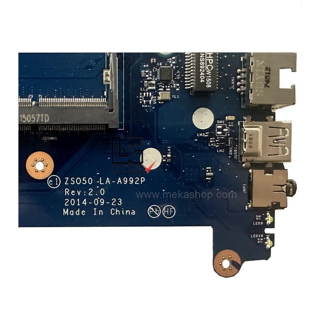 مادربرد لپ تاپ اچ پی HP Pavilion 15-R CPU-I5-5200 ZSO50_ LA-A992P 2GB VGA 30Pin گرافیک دار — تصویر ۹