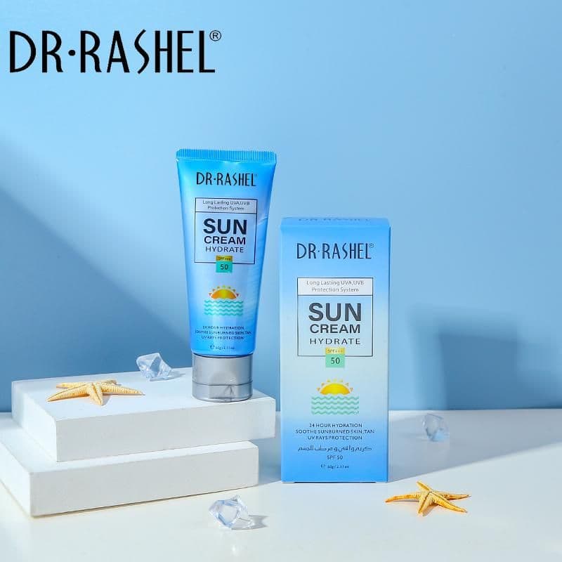 کرم ضد آفتاب SPF 50 دکتر راشل آبرسان اورجینال ۶۰ گرم Dr.Rashel Sun Cream Hydrate Spf+++50