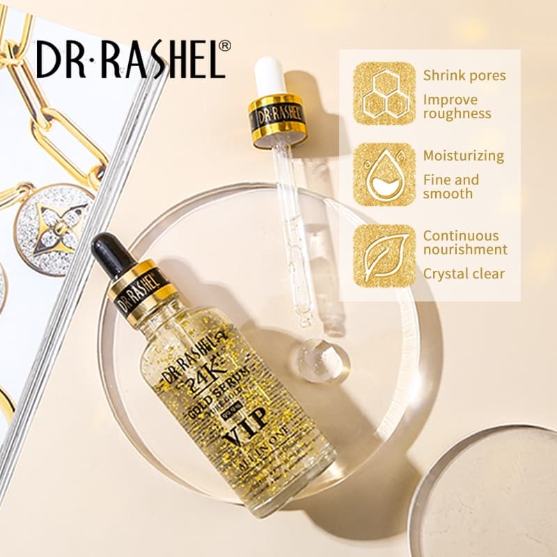 سرم طلا VIP ال این وان دکتر راشل اورجینال 50 میل DR RASHEL 24K Gold Serum Facial Serum VIP ALL IN ONE — تصویر ۵