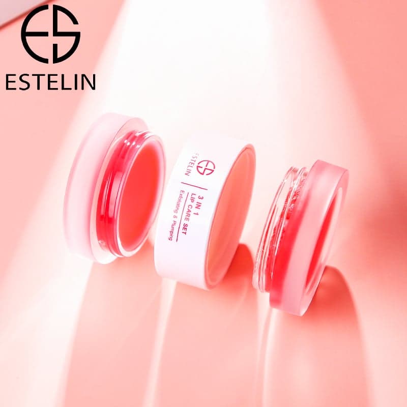 ست 3در1 مراقبت از لب گیلاس استلین و رفع تیرگی لب 10گرم ESTELIN 3 in 1 Lip Care Set Cherry Sugar Lip Scrub Moisturizing Lip Balm — تصویر ۱۱