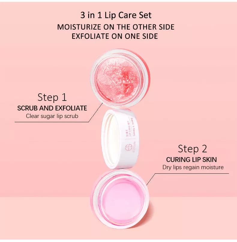 ست 3در1 مراقبت از لب گیلاس استلین و رفع تیرگی لب 10گرم ESTELIN 3 in 1 Lip Care Set Cherry Sugar Lip Scrub Moisturizing Lip Balm — تصویر ۷