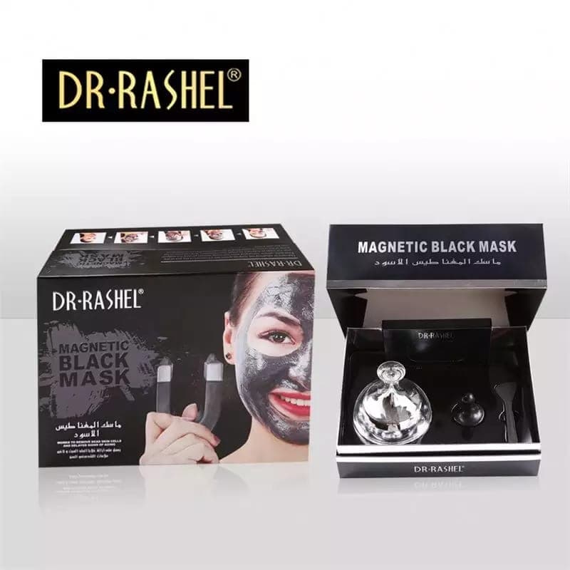 ماسک مغناطیسی زغال دکترراشل ضدپیری اورجینال 80گرم DR.RASHEL Magnetic black Face Mask