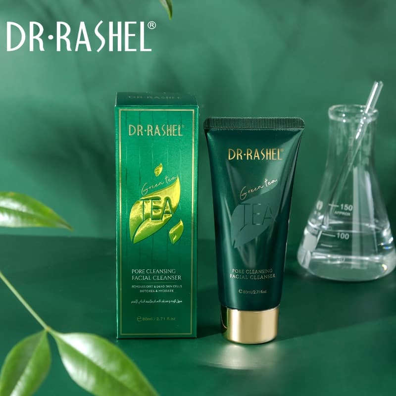 شوینده صورت چای سبز دکتر راشل اورجینال ضدجوش 80گرم DR RASHEL Green Tea Pore Cleansing Facial Cleanser — تصویر ۶