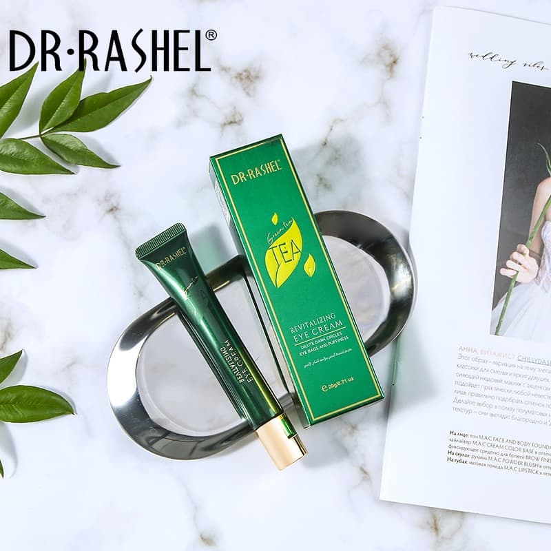 کرم دور چشم چای سبز دکتر راشل اورجینال 20گرم DR.RASHEL Green Tea Revitalizing Eye Cream