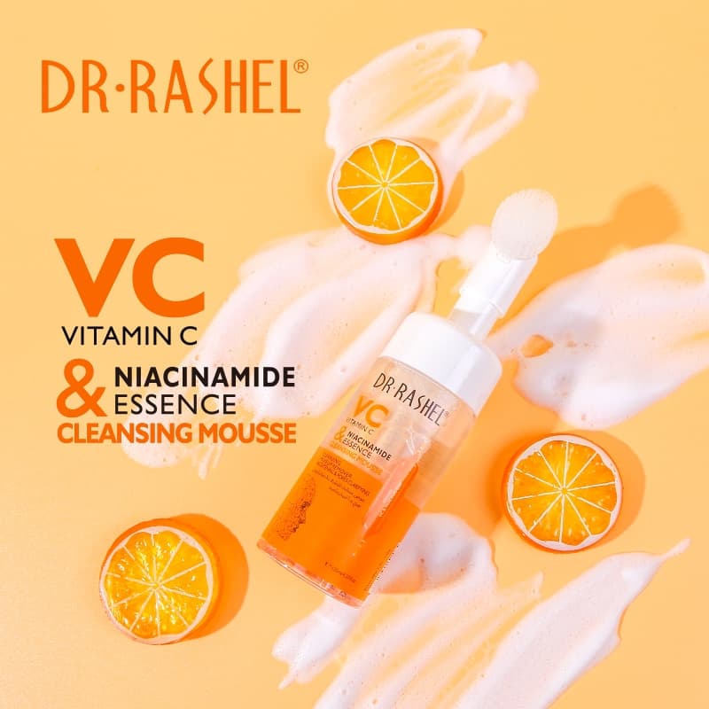 فوم شوینده ویتامین سی و نیاسینامید دکتر راشل اورجینال 125میل DR.RASHEL Vitamin C Niacinamide Cleansing Mousse — تصویر ۶