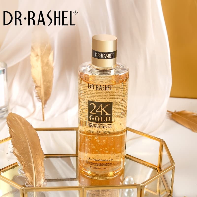 تونر اسنس طلا 24 عیار دکتر راشل اورجینال 300میل DR.RASHEL 24K Gold Essence Toner — تصویر ۱۲