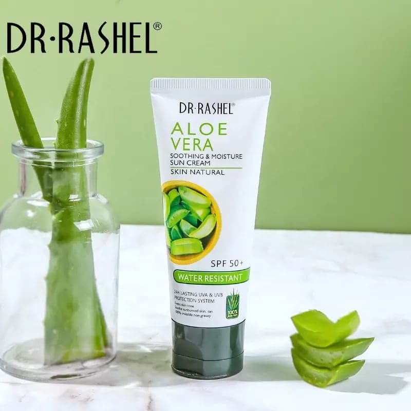 کرم ضد آفتاب آلوورا دکتر راشل 60گرم DR.RASHEL Aloe Vera Soothing and Moisture Sun Cream SPF50