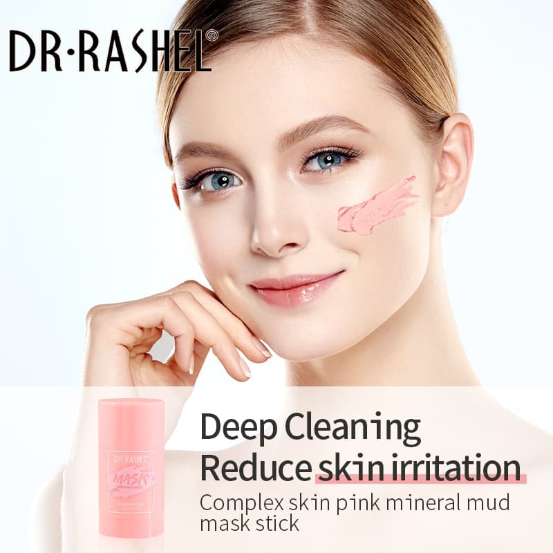 ماسک خاک رس استیکی شکوفه دکتر راشل سفیدکننده اورجینال 42گرم DR RASHEL Whitening Complex Pink Mineral Clay Stick — تصویر ۳