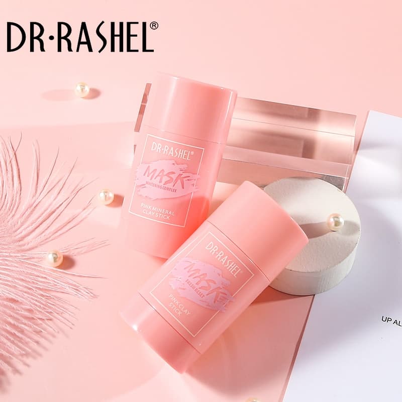 ماسک خاک رس استیکی شکوفه دکتر راشل سفیدکننده اورجینال 42گرم DR RASHEL Whitening Complex Pink Mineral Clay Stick — تصویر ۴