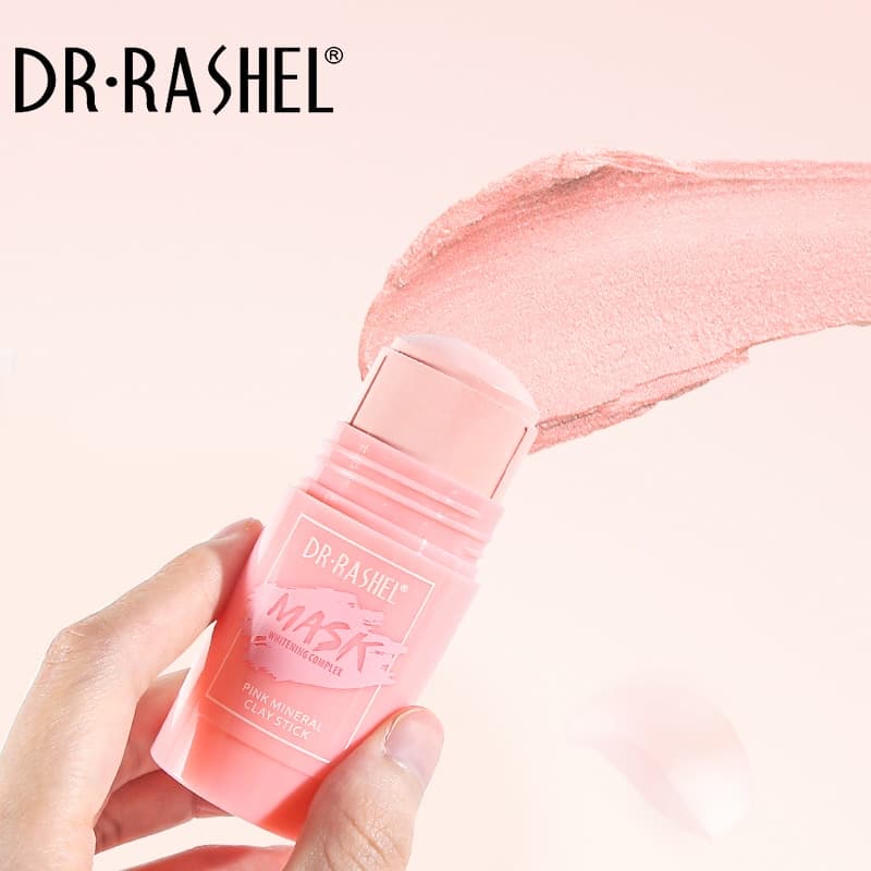 ماسک خاک رس استیکی شکوفه دکتر راشل سفیدکننده اورجینال 42گرم DR RASHEL Whitening Complex Pink Mineral Clay Stick — تصویر ۶