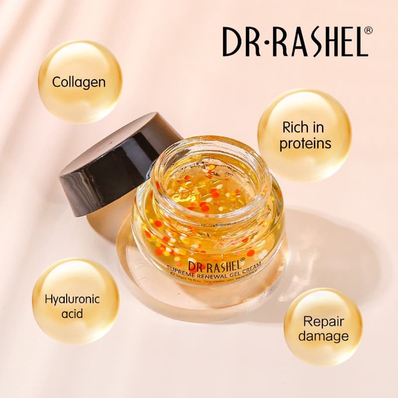 ژل کرم طلا خاویار دکتر راشل 50گرم DR.RASHEL Gold Caviar Gel Cream — تصویر ۳