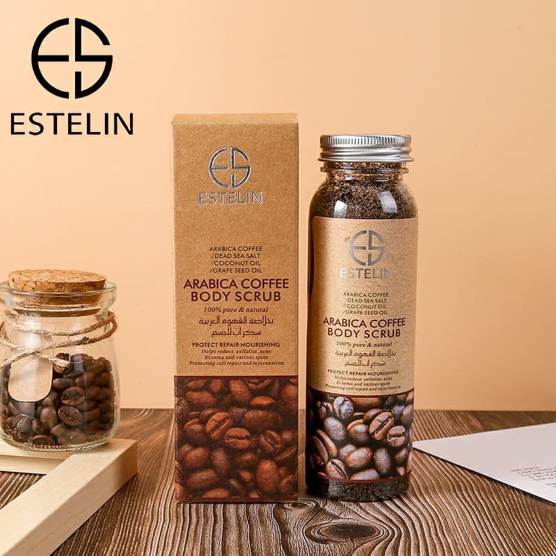 اسکراب بدن قهوه عربیکا استلین اورجینال 200گرم Arabica Coffee Body Scrub Estelin — تصویر ۹