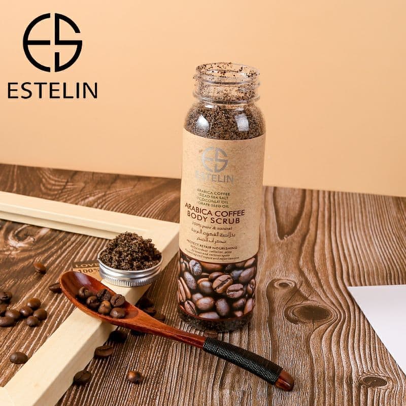 اسکراب بدن قهوه عربیکا استلین اورجینال 200گرم Arabica Coffee Body Scrub Estelin — تصویر ۳