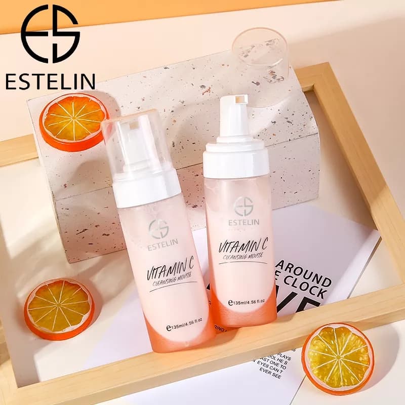 موس پاککننده ویتامین سی استلین اورجینال 135میل ESTELIN Vitamin C Cleansing Mousse — تصویر ۵
