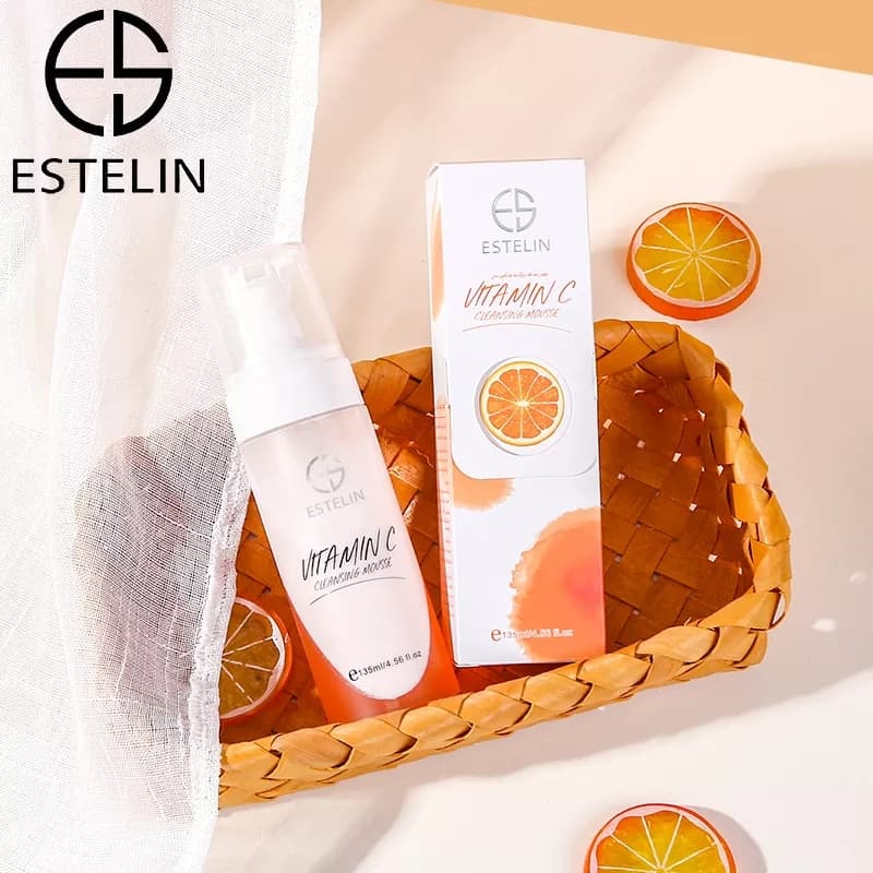 موس پاک‌کننده ویتامین سی استلین اورجینال 135میل ESTELIN Vitamin C Cleansing Mousse