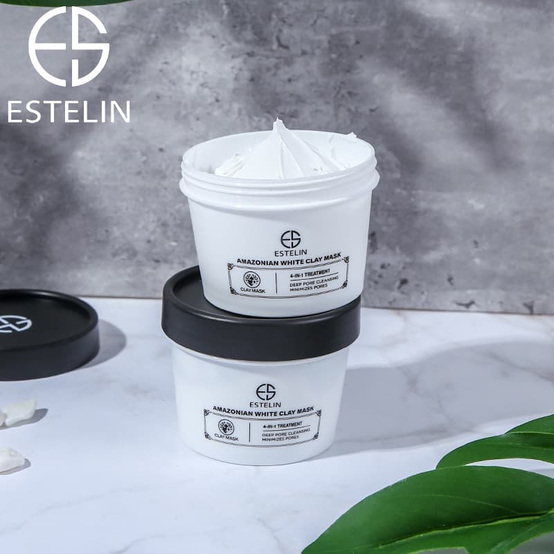 ماسک خاک رس سفید سم زدا قوی استلین حجم100گرم ESTELIN Amazonian White Clay Mask — تصویر ۲