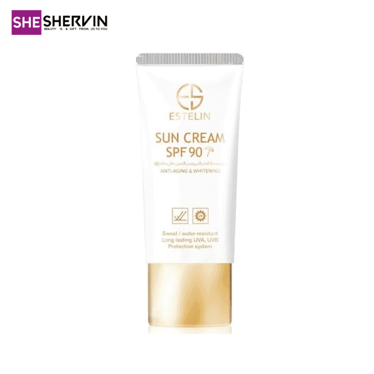 کرم ضدآفتاب ضدپیری و سفیدکننده استلین اورجینال SPF90 حجم60میل ESTELIN Anti-Aging & Whitening Sun Cream — تصویر ۱۲