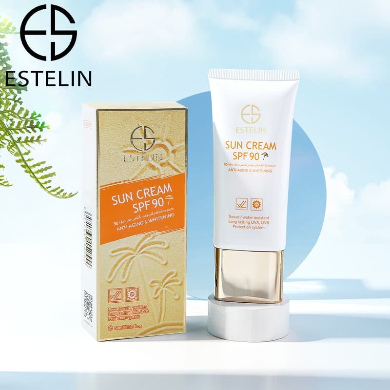 کرم ضدآفتاب ضدپیری و سفیدکننده استلین اورجینال SPF90 حجم60میل ESTELIN Anti-Aging & Whitening Sun Cream — تصویر ۷