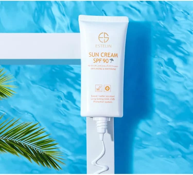 کرم ضدآفتاب ضدپیری و سفیدکننده استلین اورجینال SPF90 حجم60میل ESTELIN Anti-Aging & Whitening Sun Cream — تصویر ۹