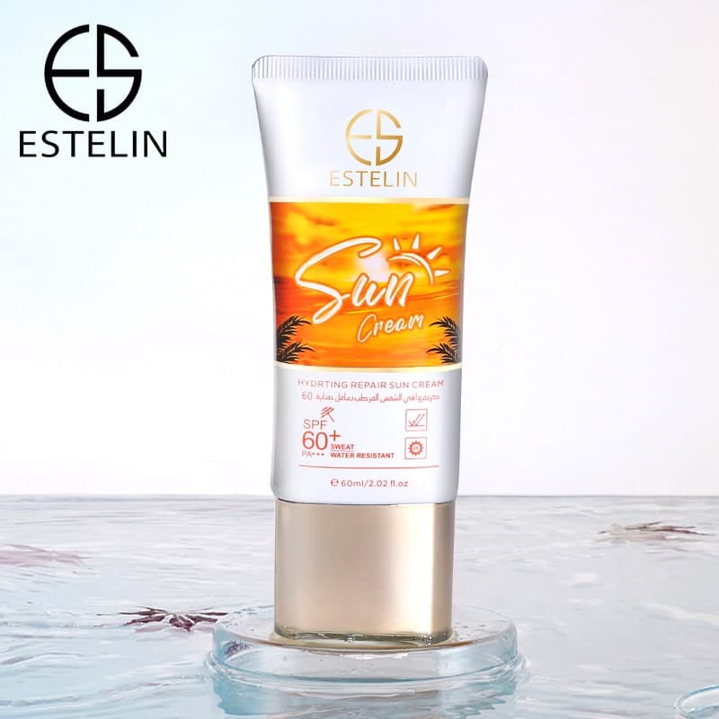 کرم ضدآفتاب آبرسان و ترمیم‌کننده استلین اورجینال SPF60 حجم60میل ESTELIN Hydrating Repair Sun Cream