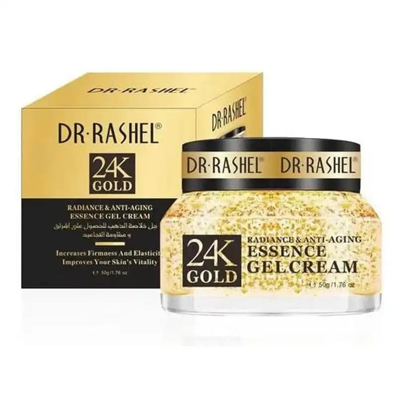 ژل کرم طلا 24 عیار دکتر راشل اورجینال50گرم DR.RASHEL 24K Gold Gel Cream — تصویر ۹