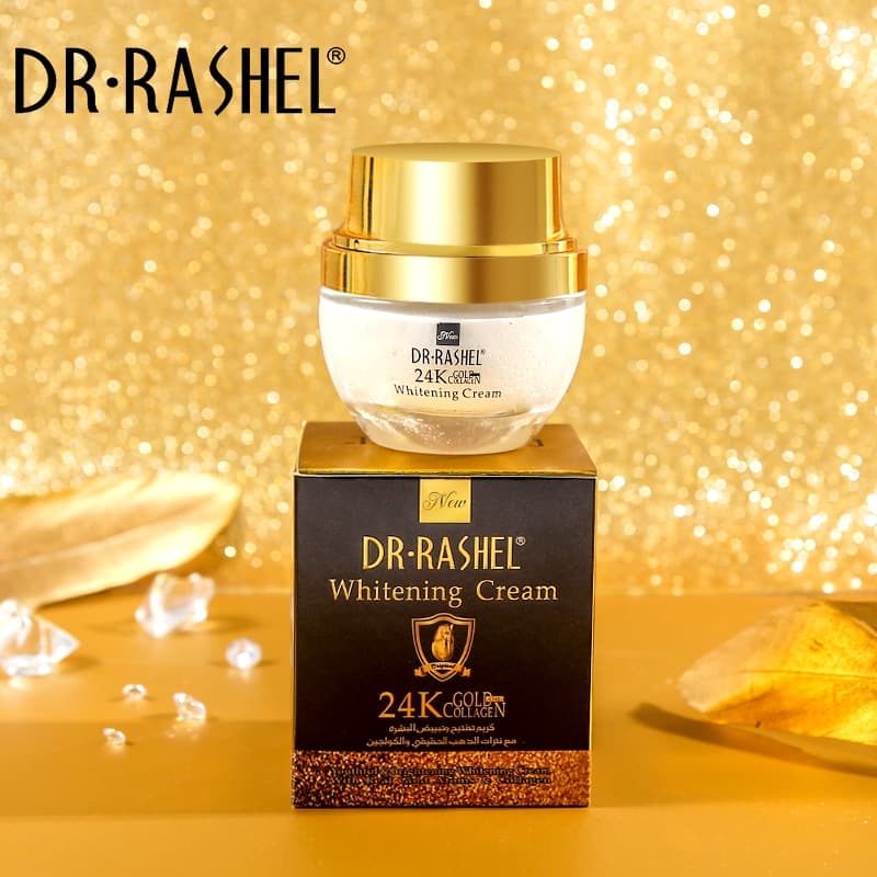 کرم سفید کننده صورت طلا کلاژن دکتر راشل اورجینال 50گرم DR.RASHEL Gold Collagen Whitening Cream — تصویر ۷