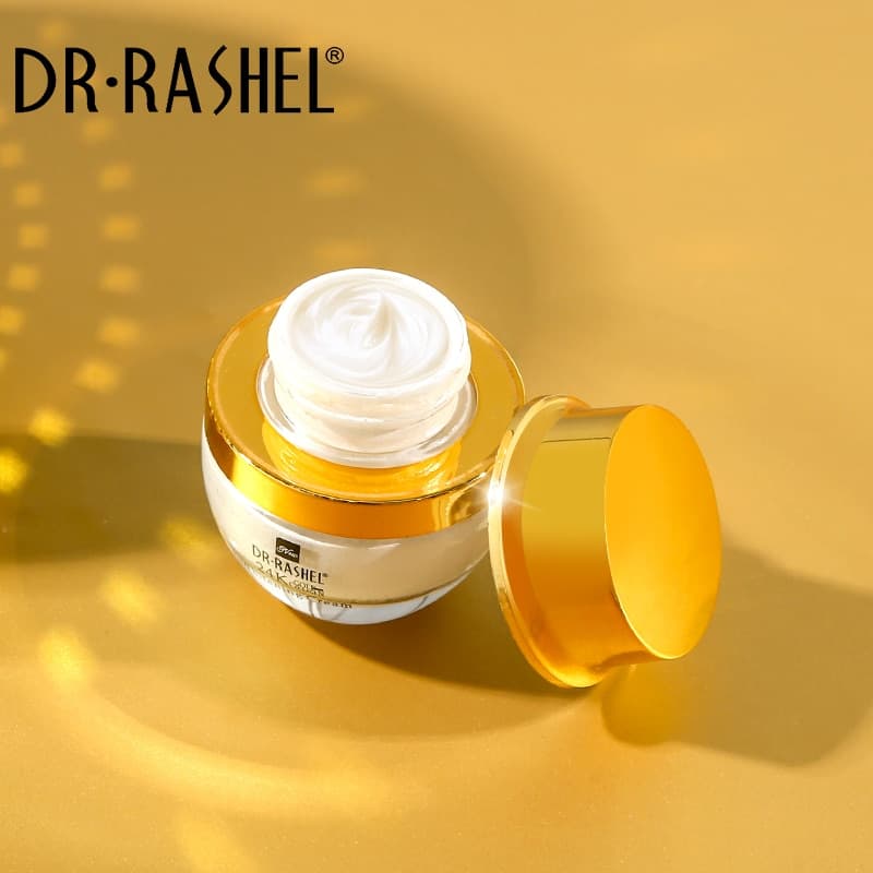 کرم سفید کننده صورت طلا کلاژن دکتر راشل اورجینال 50گرم DR.RASHEL Gold Collagen Whitening Cream — تصویر ۹