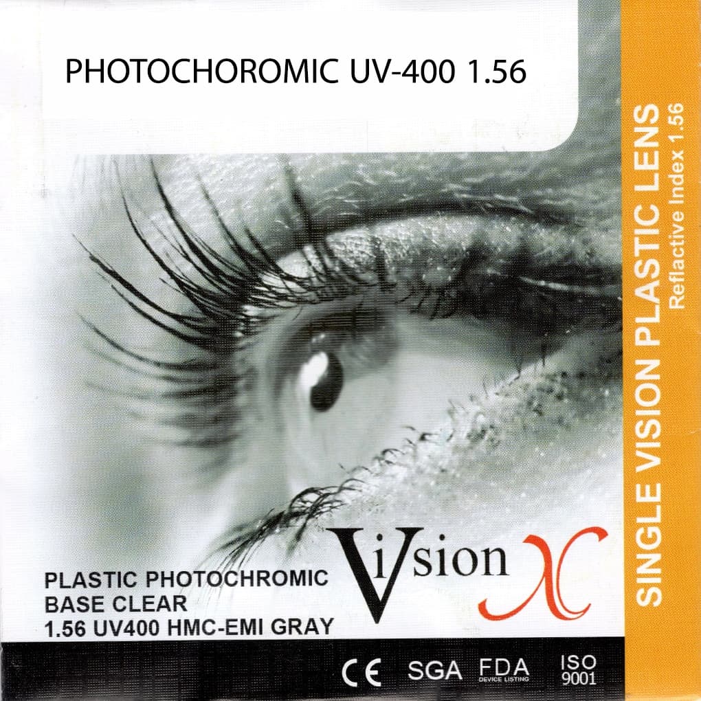 عدسی فتوکروم 1.56 uv400 ویژن