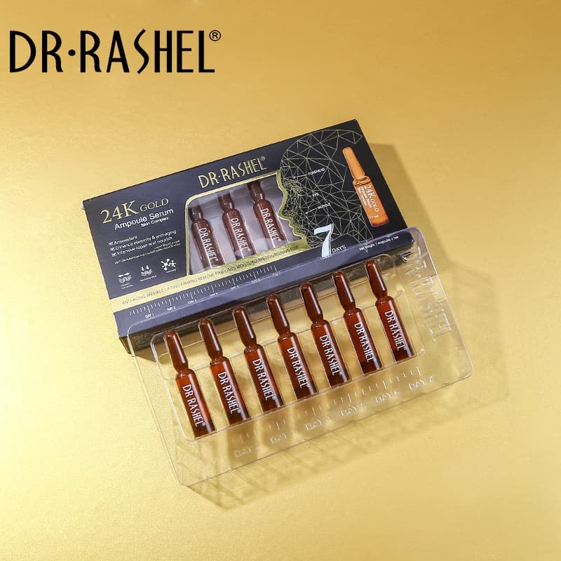 سرم آمپولی طلا 24k ضدپیری دکتر راشل ( ویال ضد پیری ) 2میل DR.RASHEL 24K Gold Anti-aging Ampoule Serum — تصویر ۹