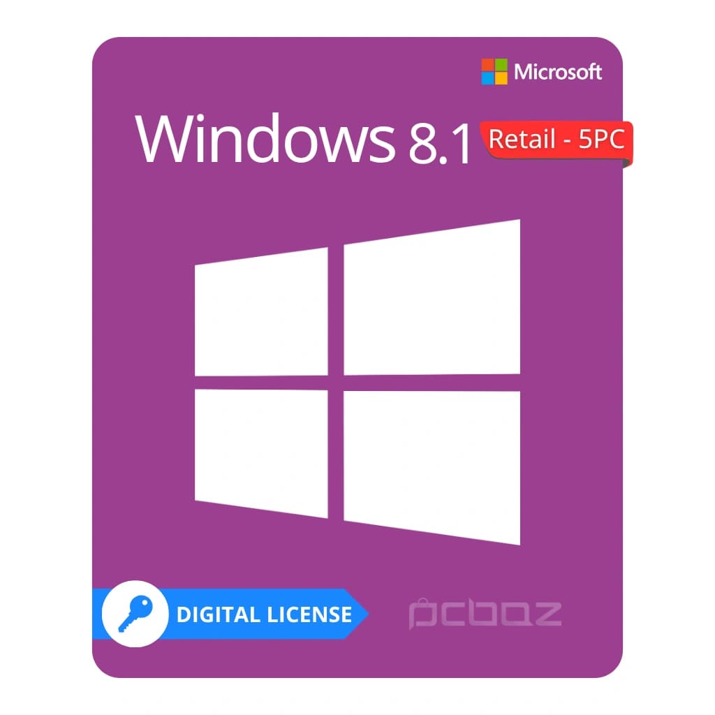 لایسنس ویندوز 8.1 (Retail-5PC)