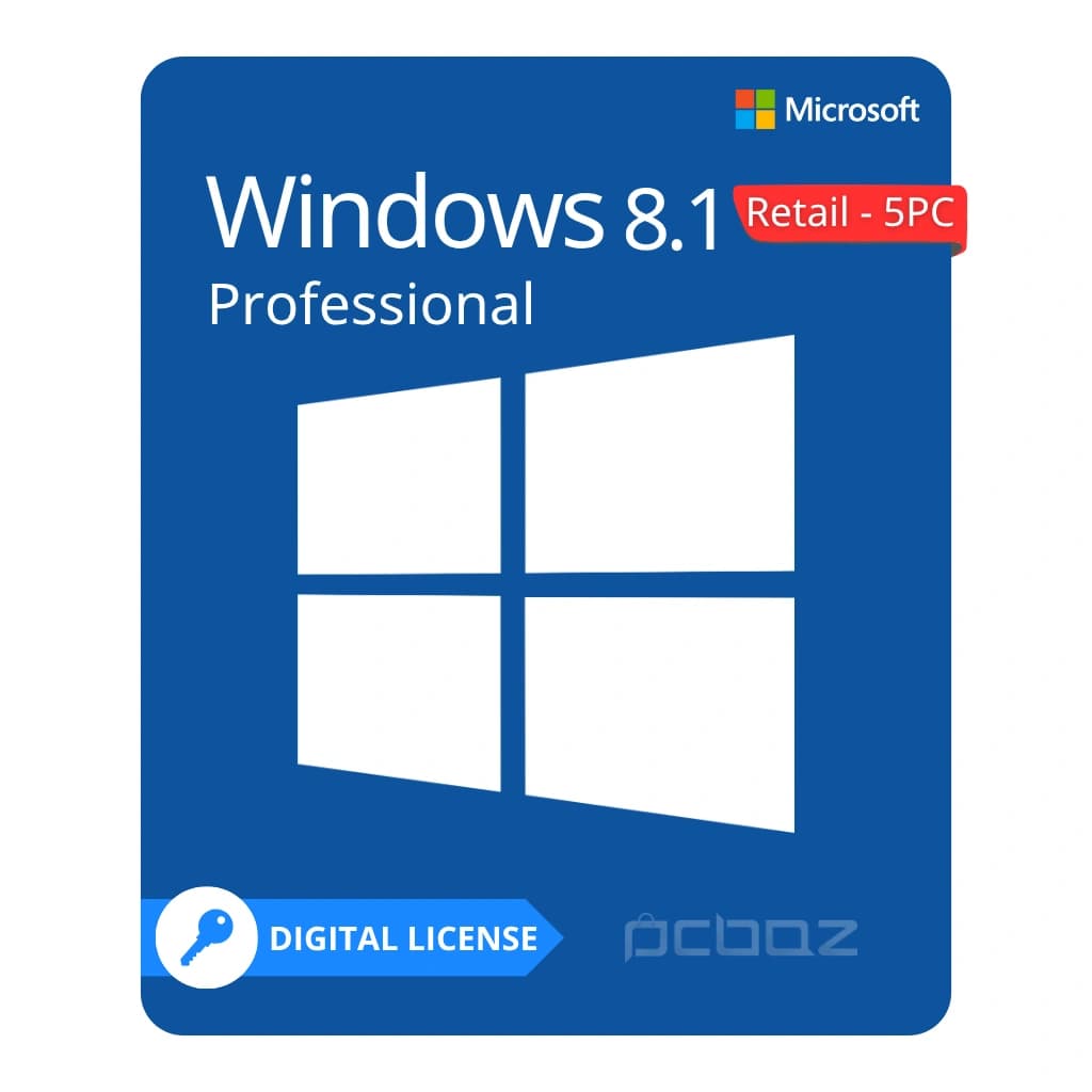 لایسنس ویندوز 8.1 پرو (Retail-5PC)