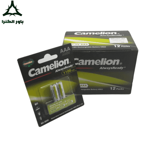 باتری نیم قلمی شارژی 1.2V 1100mAh کملیون Camelion | بسته 12 کارتی | 24 عددی