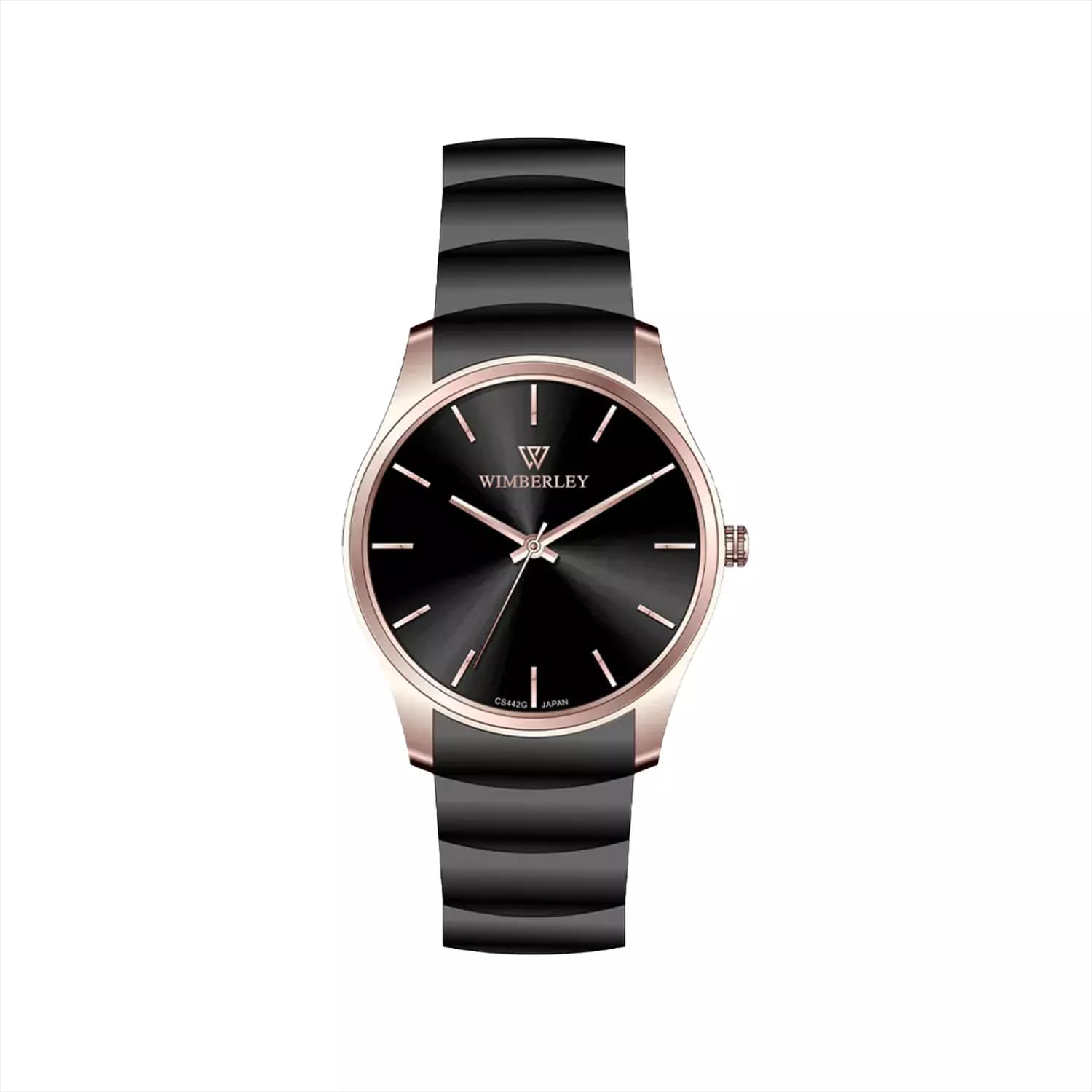 ساعت مچی ویمبرلی مردانه فلزی مشکی قاب رزگلد WB-CS442G-Z