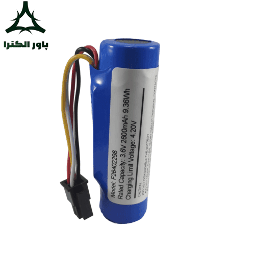 باتری لیتیوم یون 2600mAh 3.6V 9.36Wh 18650 | چهار سیم
